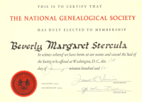 Certified Genealogist and member of The National Genealogical Society